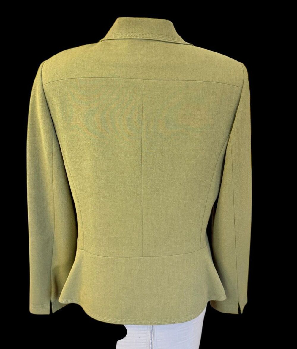 Le Suit Celery Green 3-Button Lined Blazer Set In Waist Sz. 14 Career Profession - Picture 7 of 13